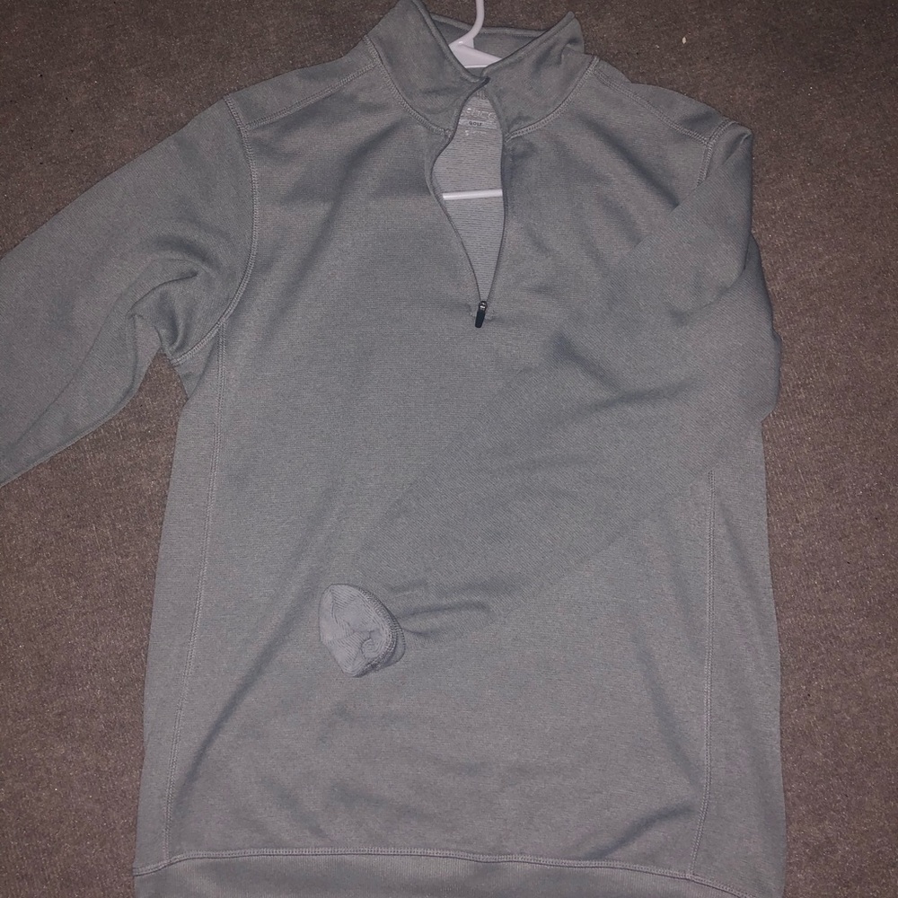 Gray half zip